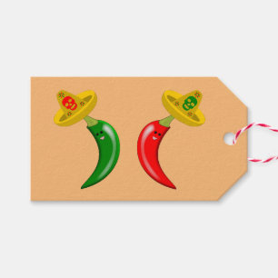 Day of the Dead Mexican Chilis Custom Gift Tags