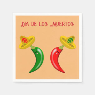 Day of the Dead Mexican Chilis Custom Napkin