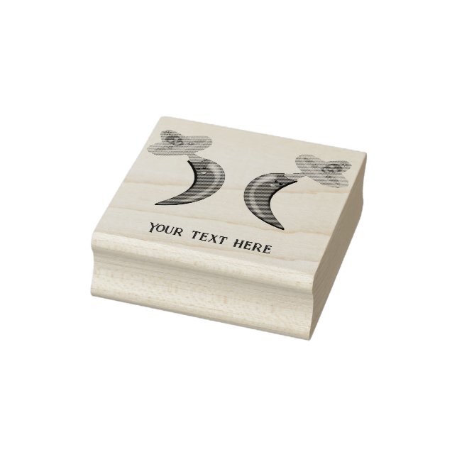 Day of the Dead Mexican Chilis Custom Rubber Stamp (Stamp)