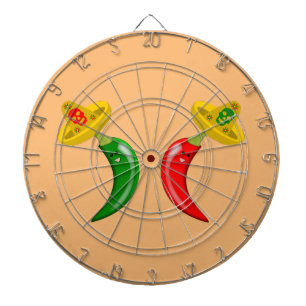 Day of the Dead Mexican Chilis Dartboard