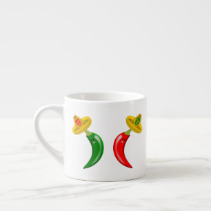 Day of the Dead Mexican Chilis Espresso Cup