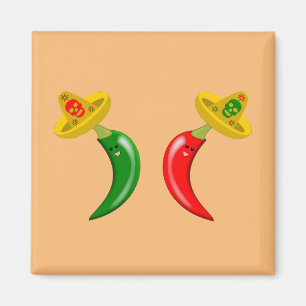 Day of the Dead Mexican Chilis Magnet