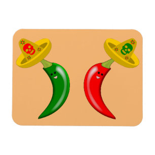 Day of the Dead Mexican Chilis Magnet
