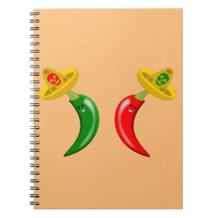 Day of the Dead Mexican Chilis Notebook