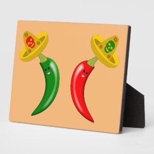 Day of the Dead Mexican Chilis Plaque