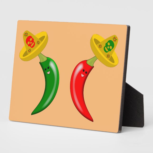 Day of the Dead Mexican Chilis Plaque (Side)