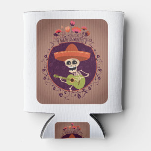 Day Of The Dead Mexican Skeleton Sugar Skull Lover Can Cooler