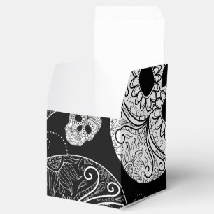 Day of the Dead Mosaic Art Black & White Favour Box