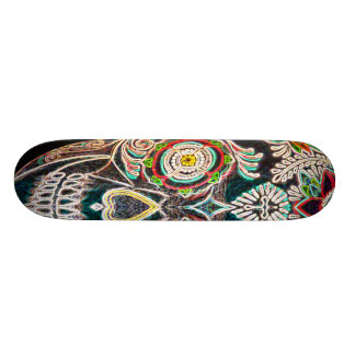 Day of the Dead Neon Glow Skateboard