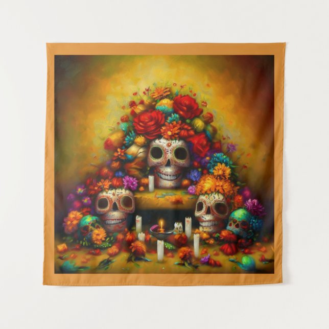 Day of the Dead Offrendas 1 Tapestry (Front)
