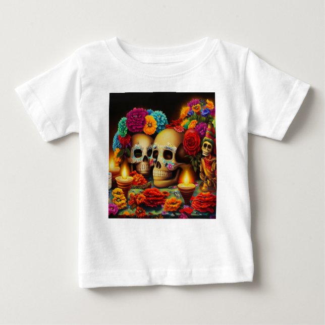 Day of the Dead Offrendas 3 Baby T-Shirt (Front)