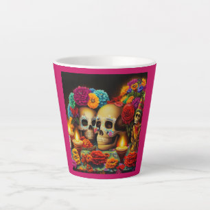 Day of the Dead Offrendas 3 Latte Mug
