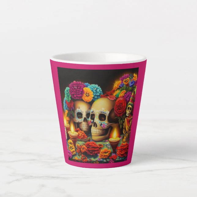 Day of the Dead Offrendas 3 Latte Mug (Front)