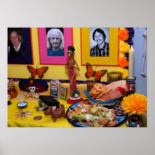 Day of the Dead Ofrenda Display Poster