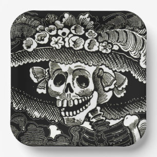 Day of the Dead Paper - José Guadalupe Posada Paper Plate