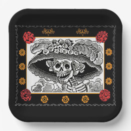 Day of the Dead Paper - José Guadalupe Posada Plate
