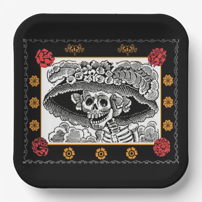 Day of the Dead Paper - José Guadalupe Posada   Plate (Front)