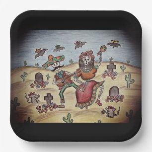 Day of the Dead Paper Plate