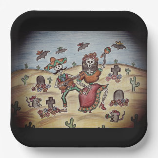 Day of the Dead Paper Plate