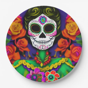 Day of the Dead Paper Plate