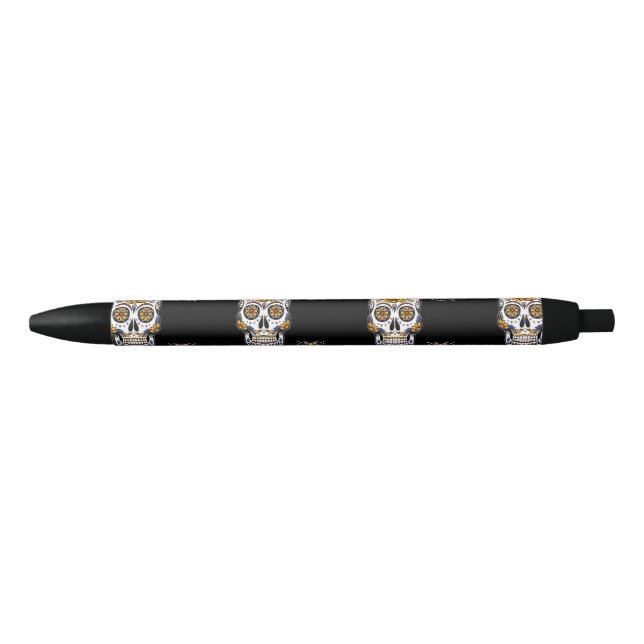 Day of the dead pattern black ink pen (Front)