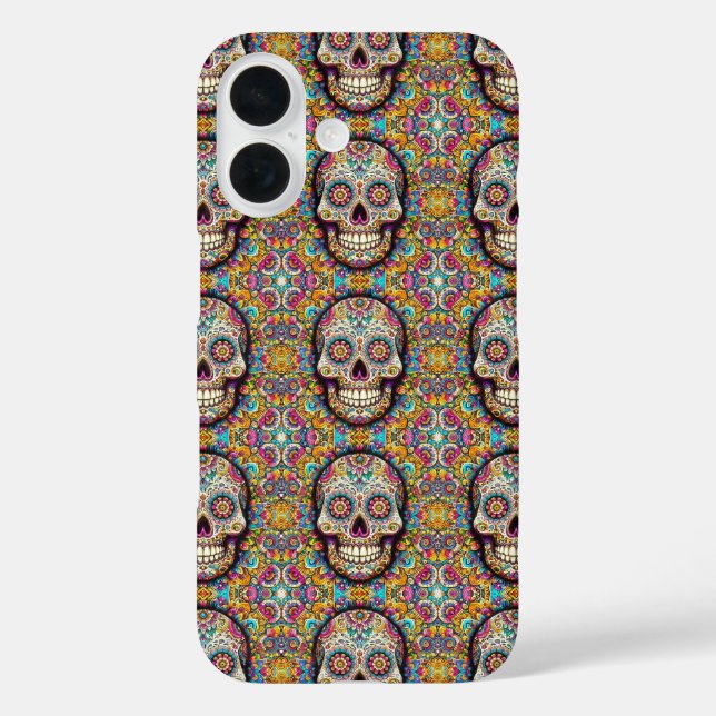 Day of the Dead Pattern Case-Mate iPhone Case (Back)
