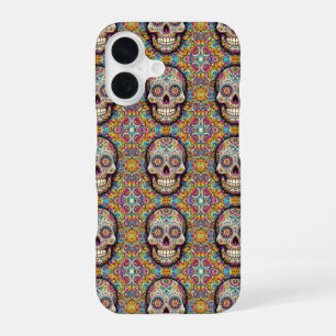 Day of the Dead Pattern iPhone 16 Case