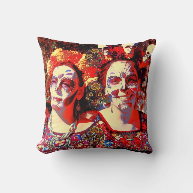 Day of the Dead Pillow - Senoritas  (Front)