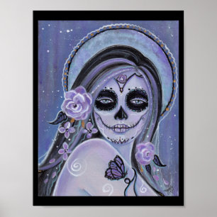 Day of the dead poster print by Renee Lavoie