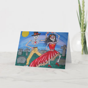 DAY OF THE DEAD Salsa Dancers Card
