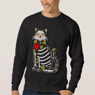 Day Of The Dead Shirt Cat Sugar Skull Dia De Los M