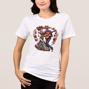 Day of the Dead Skeleton Dancing Tri-Blend Shirt