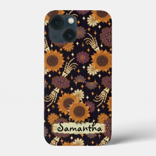 Day of the Dead Skeleton Hands Floral iPhone Case