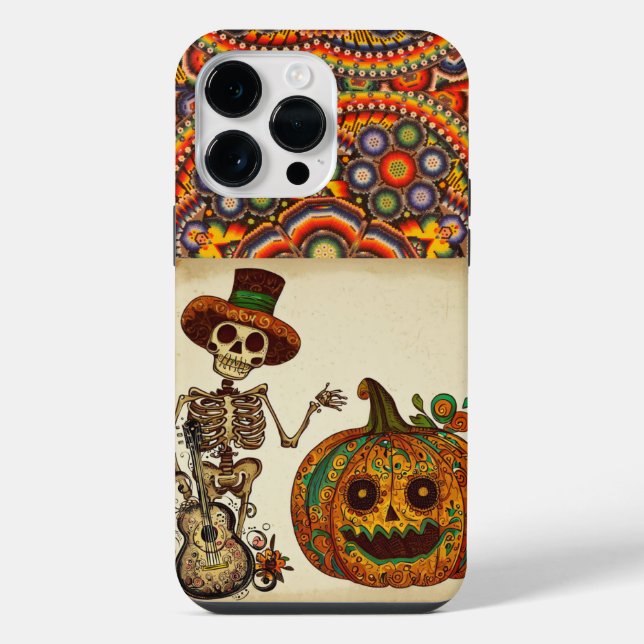 Day of the Dead/Skeleton/pumpkin/Halloween  iPhone Case (Back)