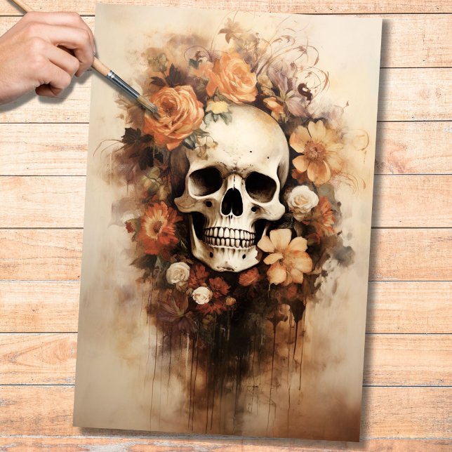 Day Of The Dead Skull 1 Decoupage Paper (Creator Uploaded)