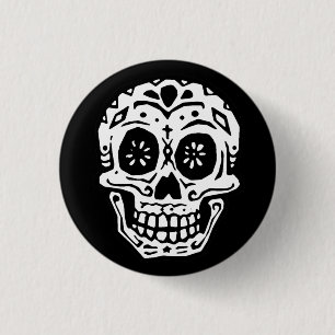 Day Of The Dead Skull 2 3 Cm Round Badge