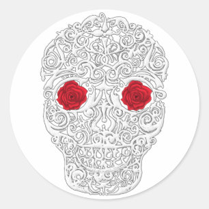 Day of the Dead Skull Classic Round Sticker