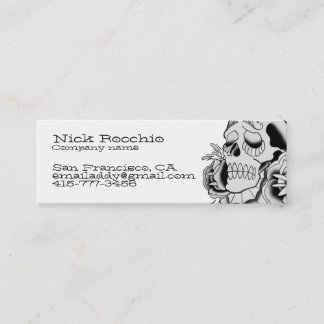 Day of the dead skull, contact card