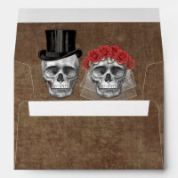 Day of the Dead Skull Couple Gothic Wedding