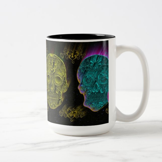 Day of the Dead Skull Mug (Right)