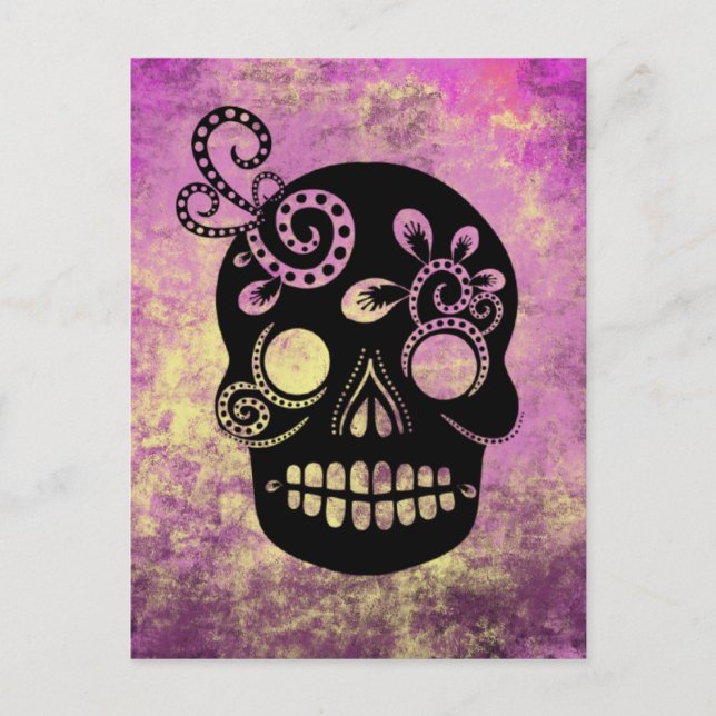 Day of the Dead Skull Postcard (Front)