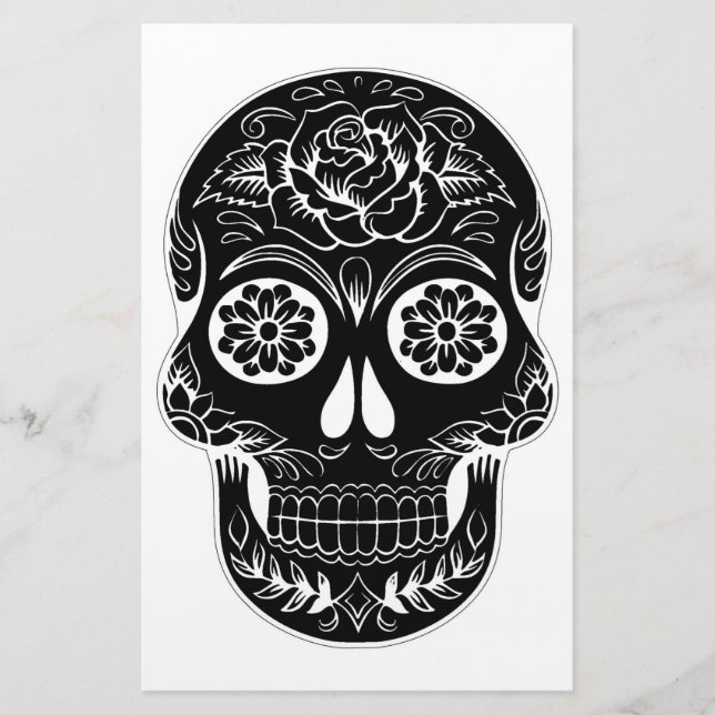 Day of the Dead Skull Stationery (Front)