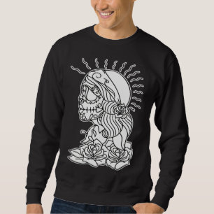 Day Of the Dead Skull Sugar Coloring V3 Gypsy And  Sweatshirt