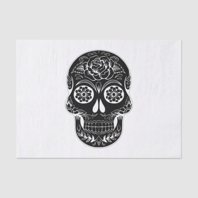 Day of the Dead Skull Tissue Paper (Front)