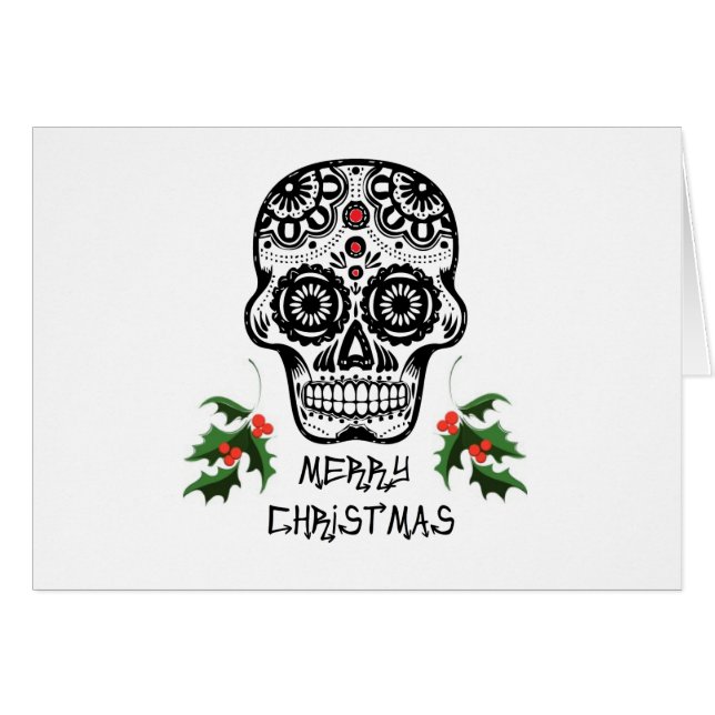 Day of the Dead Skull X-Mas Cards (Front Horizontal)