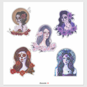 Day of the dead stickers by Renee