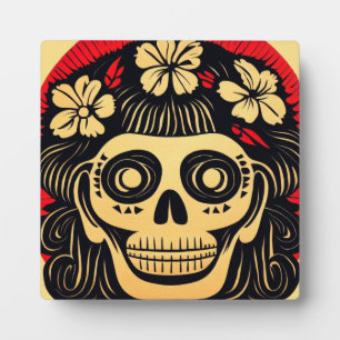 Day of the Dead Sugar Skull 1 Plaque