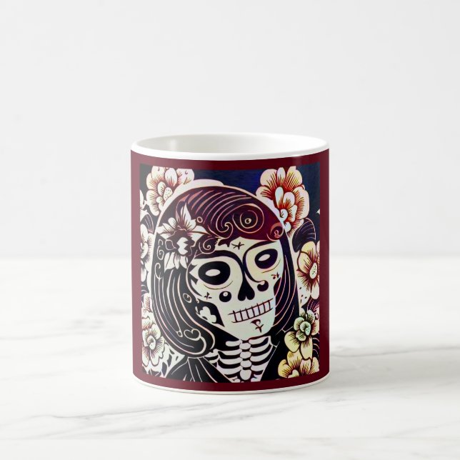Day of the Dead Sugar Skull 2 Coffee Mug (Center)