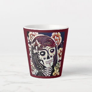 Day of the Dead Sugar Skull 2 Latte Mug