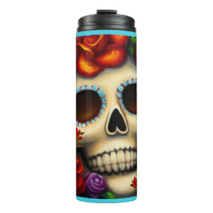 Day of the Dead Sugar Skull 2 Thermal Tumbler